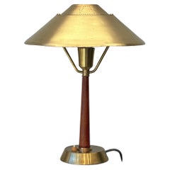 E. Hansson & Co, Malmö, mid century table lamp 568, brass, Sweden, 1940s