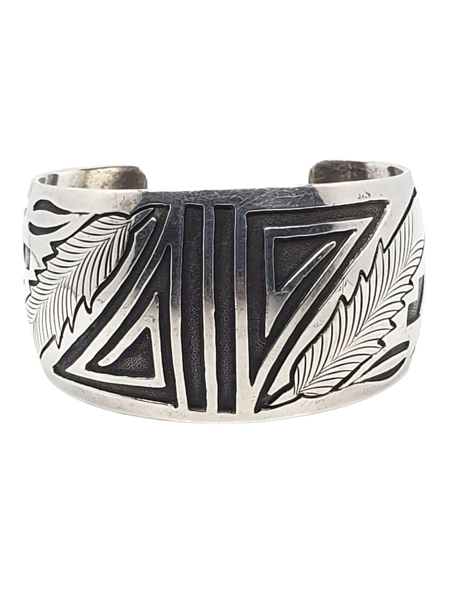 E. Harvey Sterling Silver Native American Cuff Bracelet #21434 2