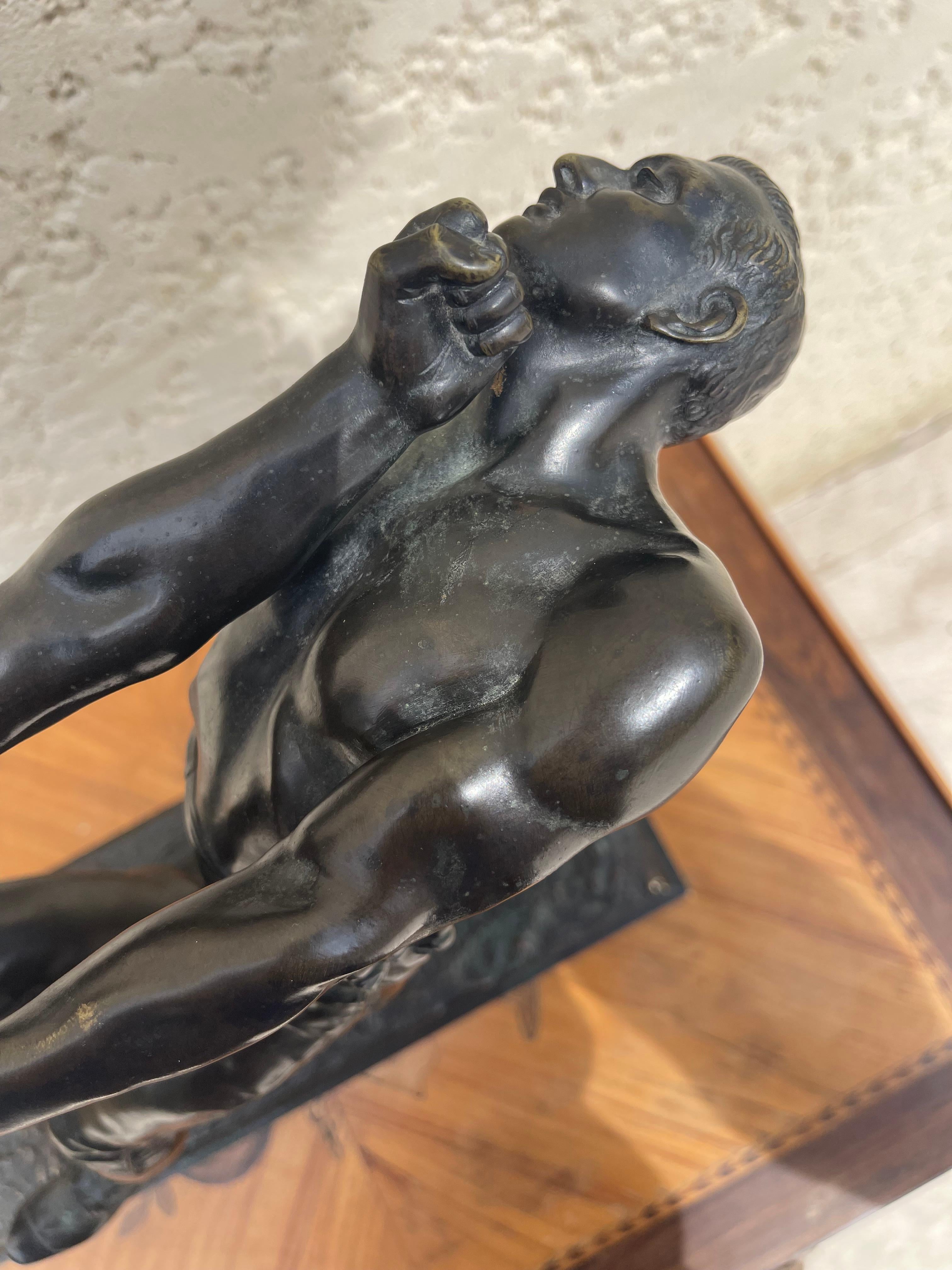 E. Hébert - Bronze, Unarmed Combat For Sale 5