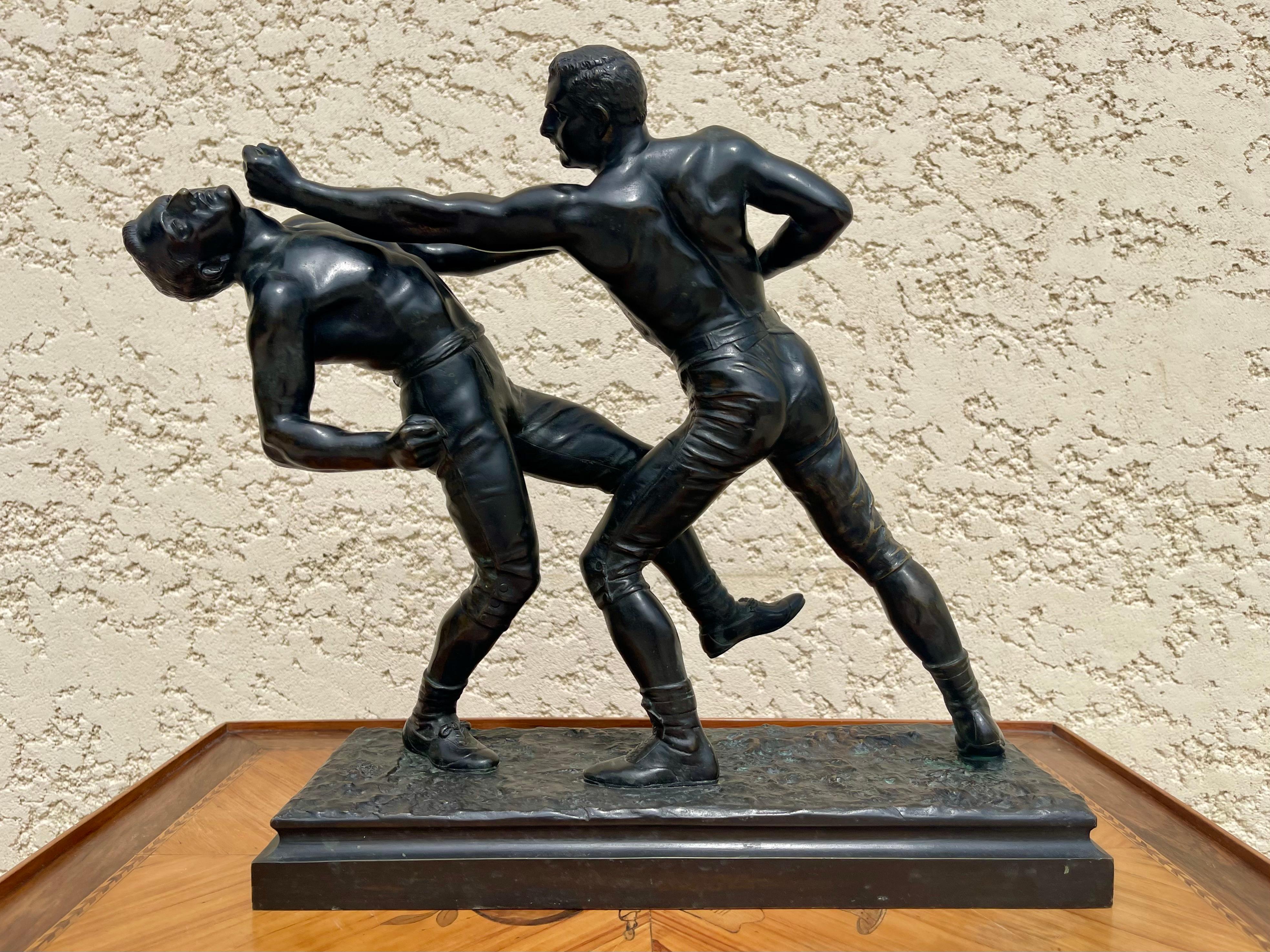 E. Hébert - Bronze, Unarmed Combat For Sale 7