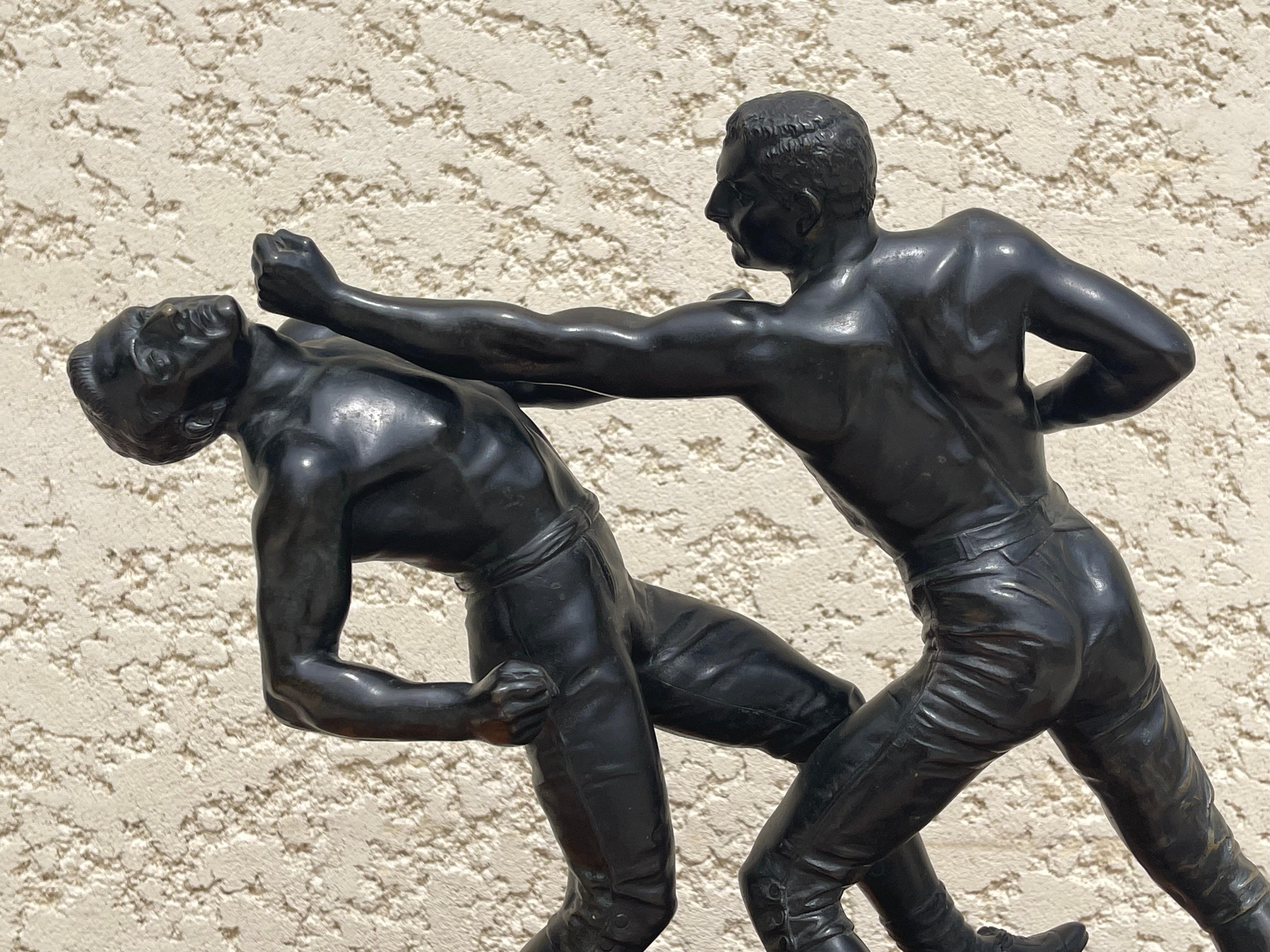 E. Hébert - Bronze, Unarmed Combat For Sale 8