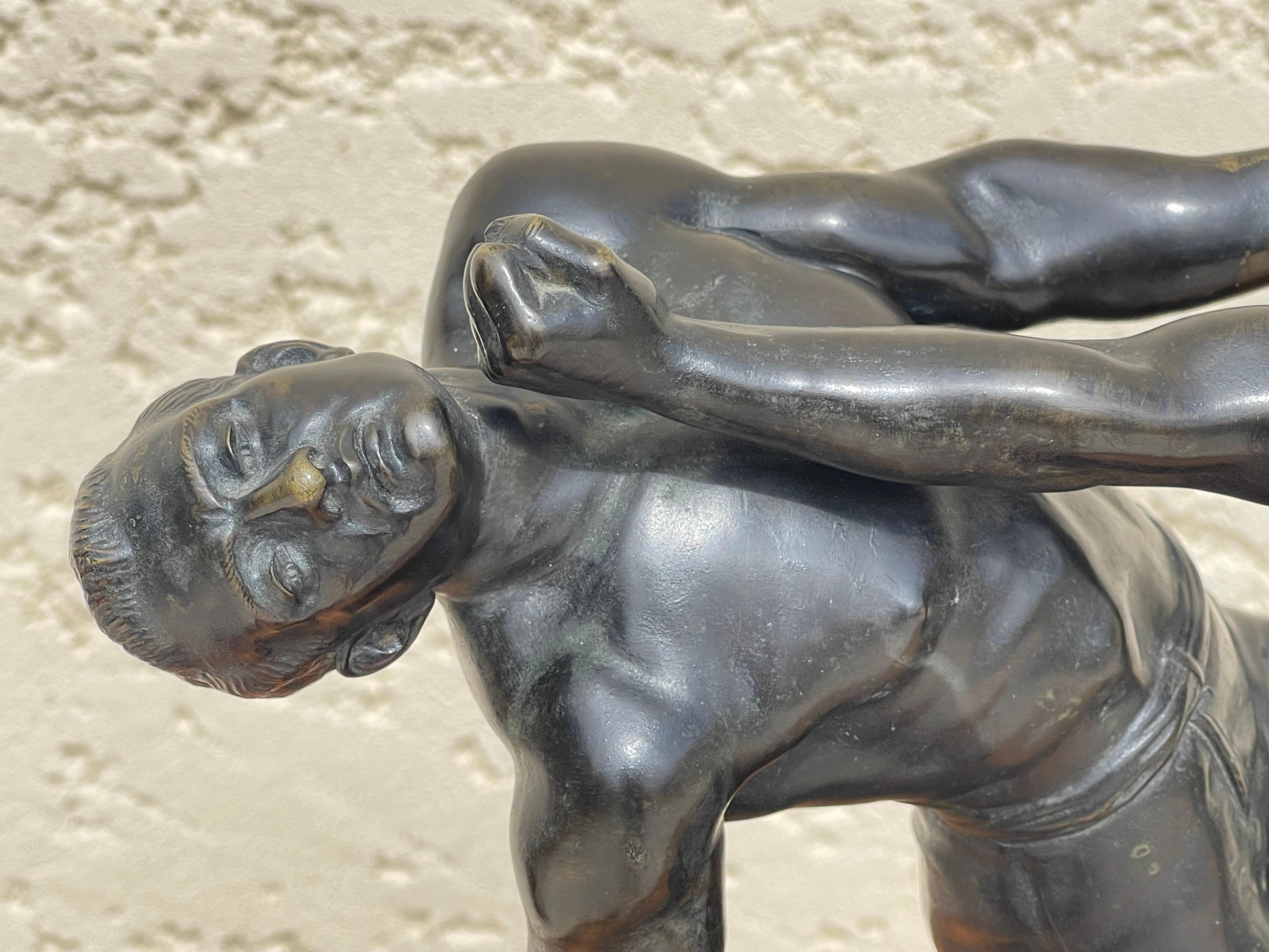 E. Hébert - Bronze, Unarmed Combat For Sale 9