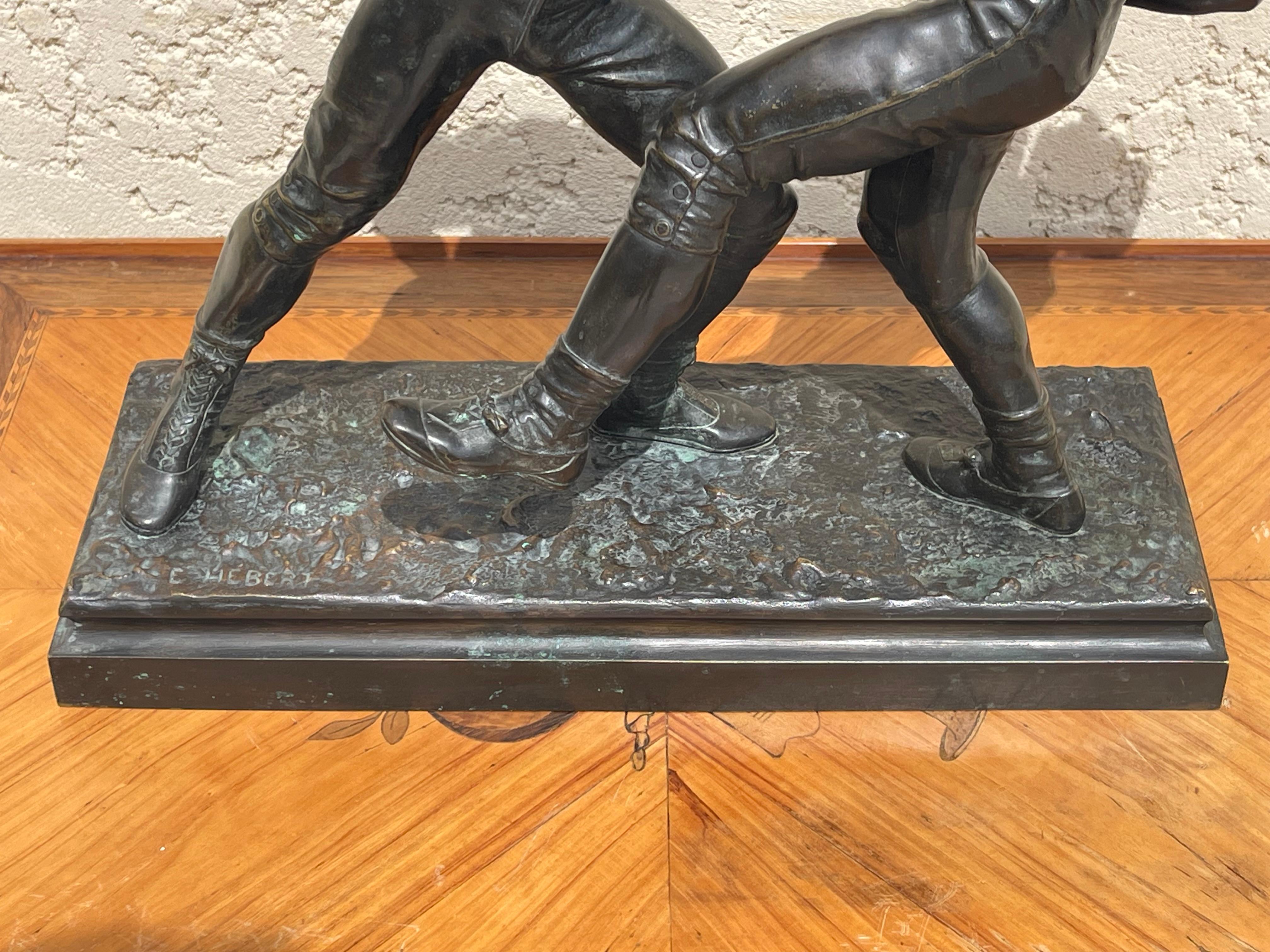 E. Hébert - Bronze, Unarmed Combat For Sale 3