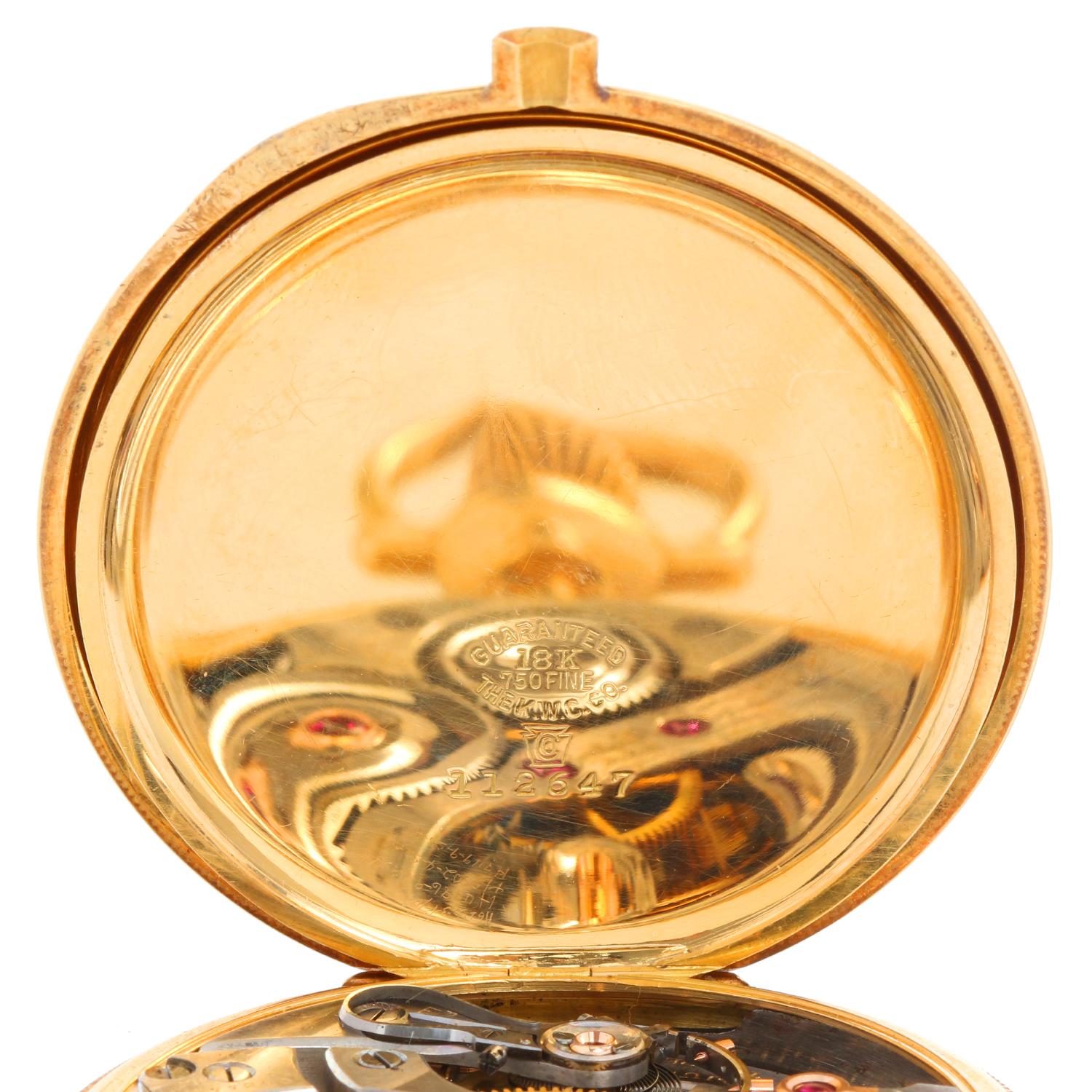 E. Howard Watch Co. 18k Yellow Gold Pocket Watch In Excellent Condition For Sale In Dallas, TX