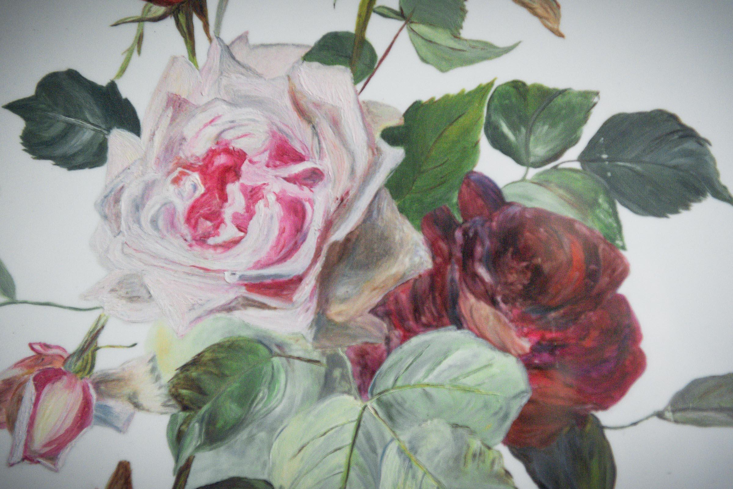 Paire de peintures à fleurs de E. Howden, encadrées et signées en vente 3