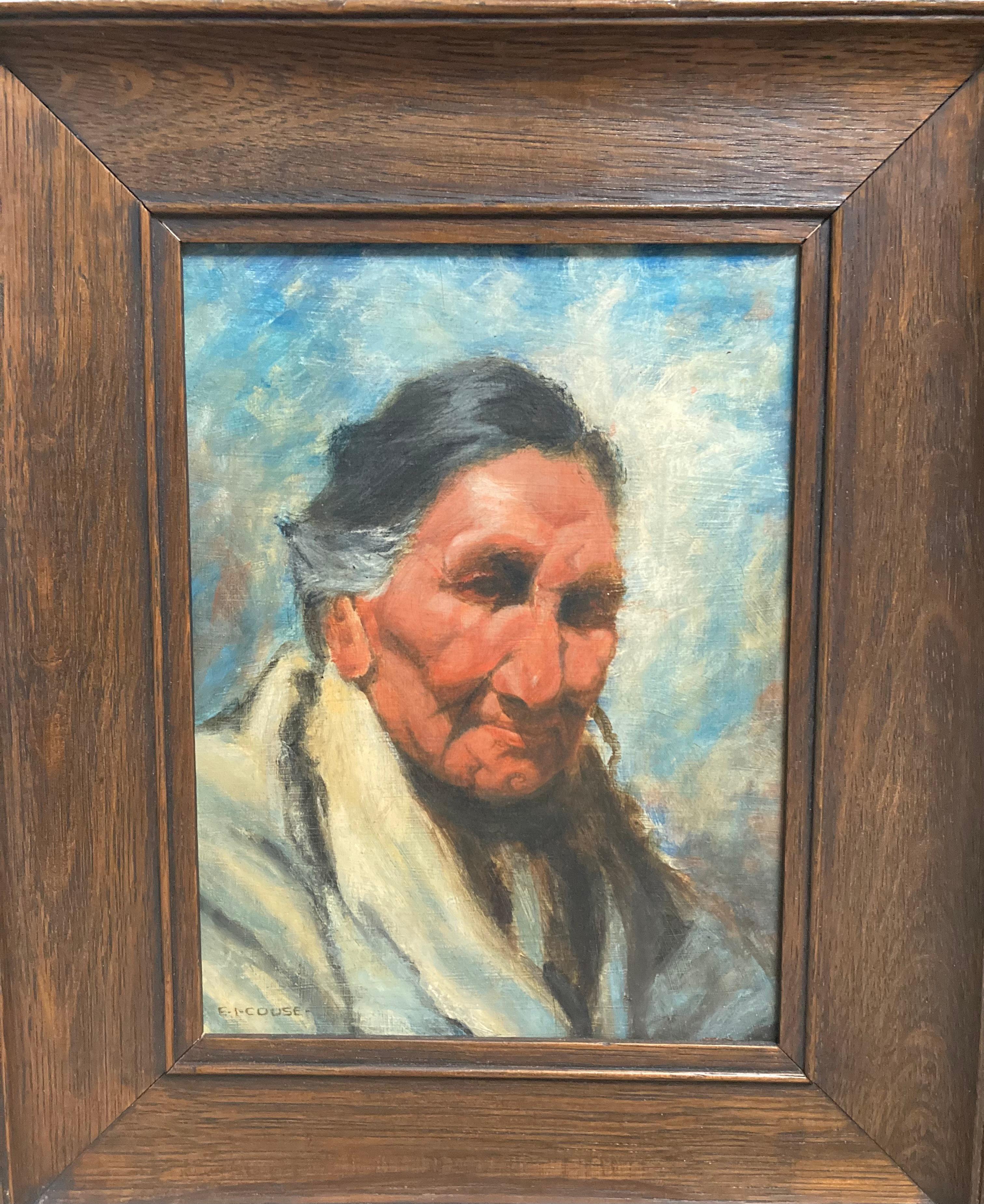 Chief Man - Painting by E. Irving Couse