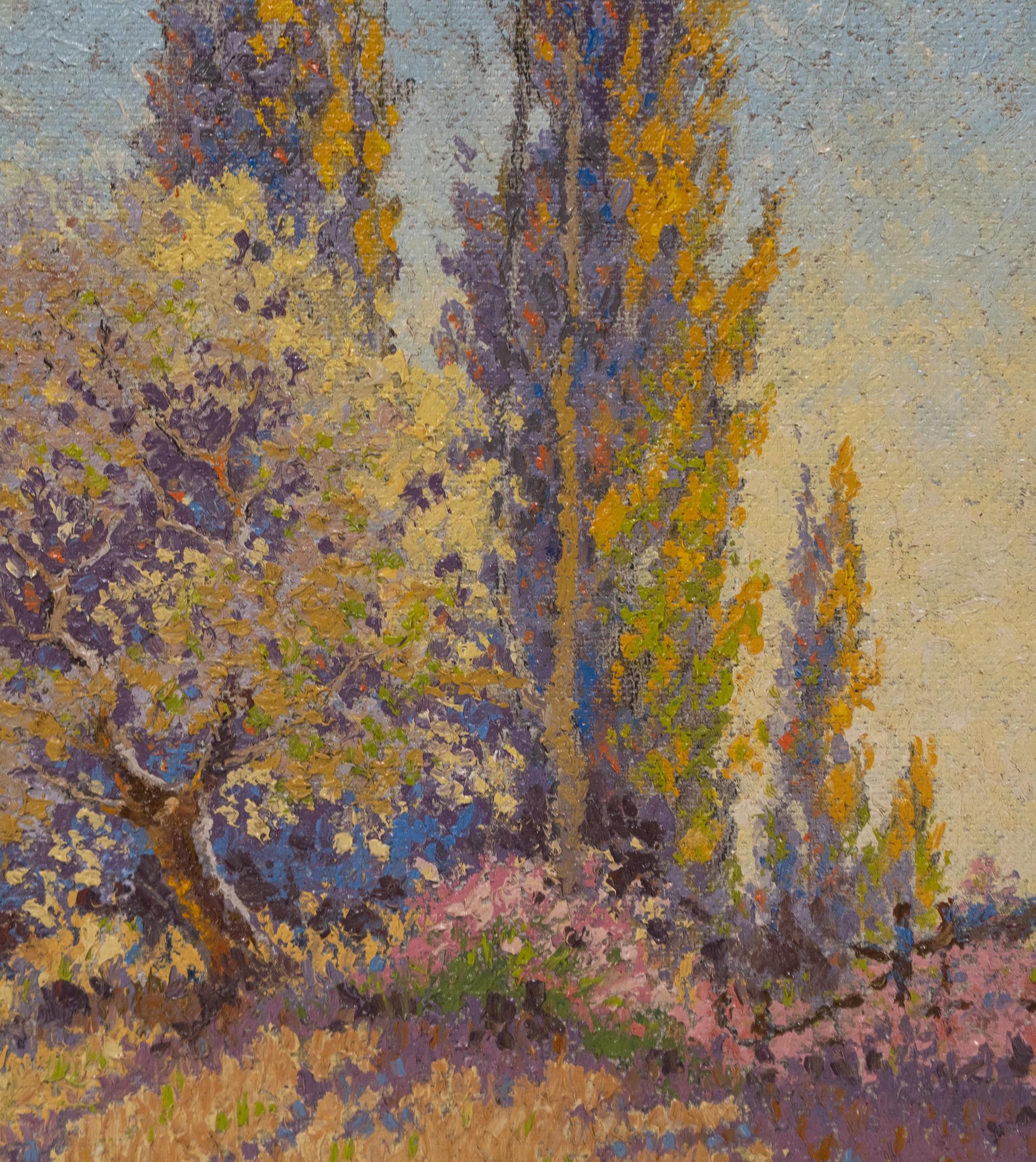 Golden Poplars - Painting by E. J. Bird