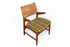 E Knudsen Model 48 Armchair In Teak + Cane