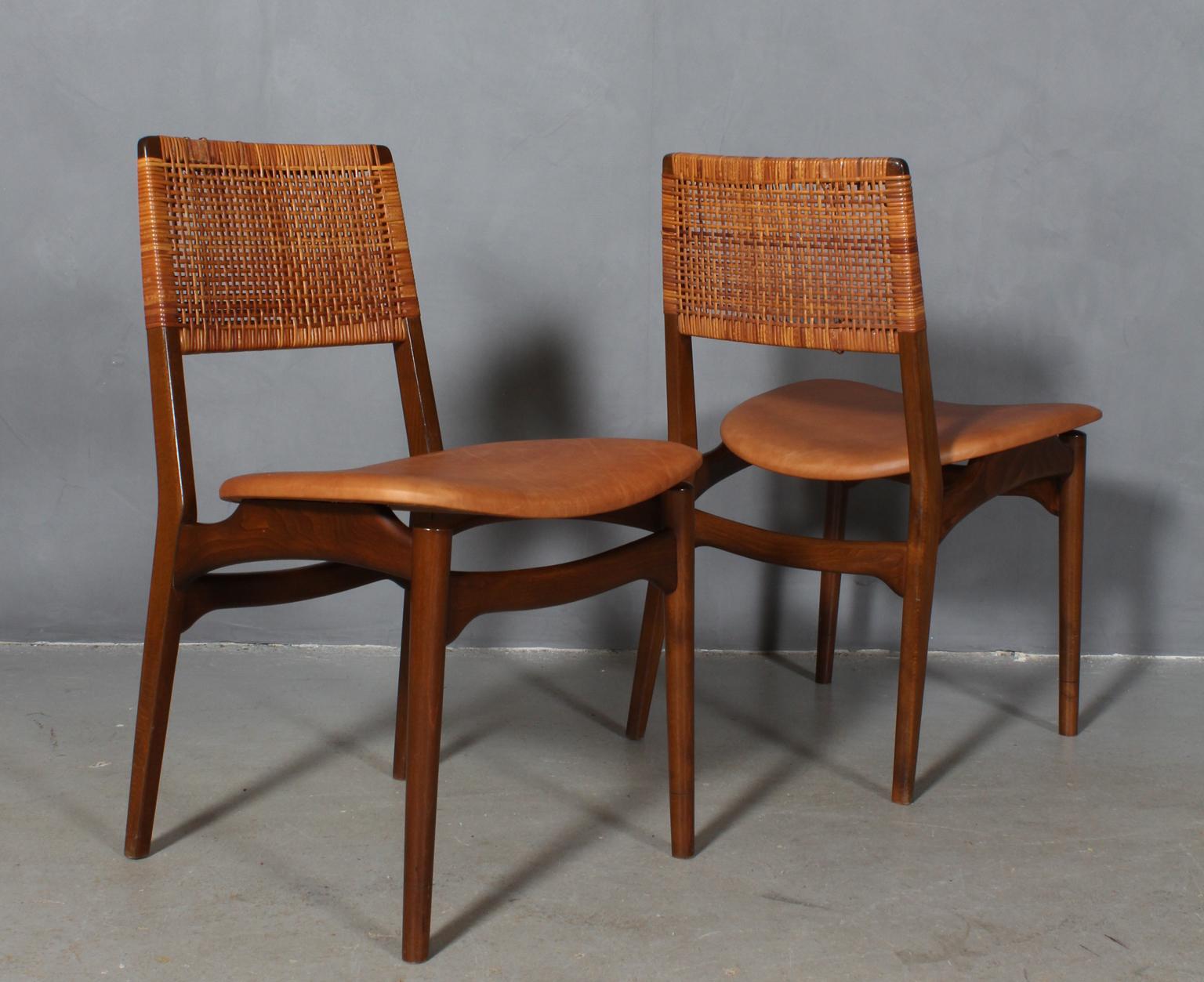 Danish E. Knudset Set of Four Dining Chairs