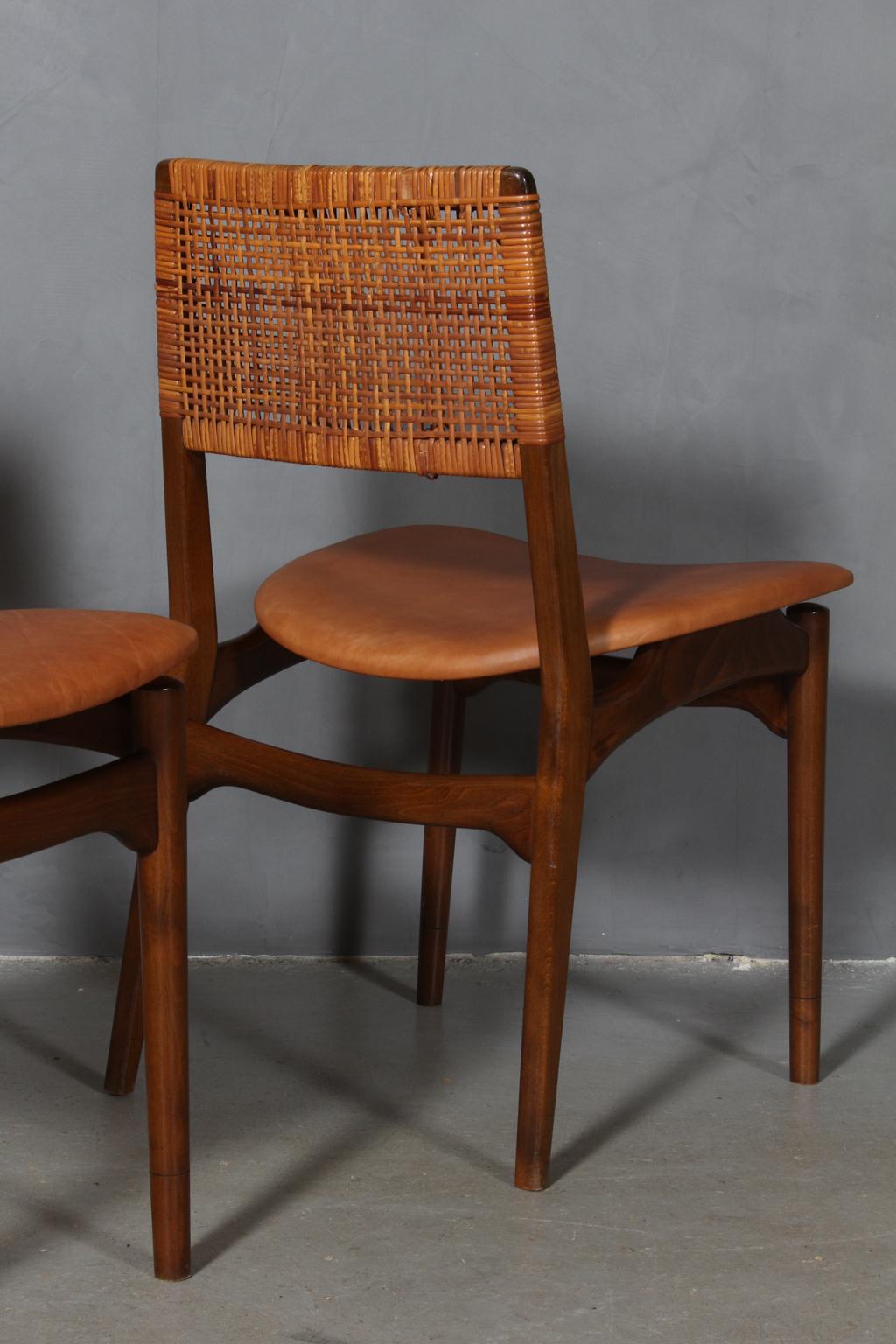 Mid-20th Century E. Knudset Set of Four Dining Chairs