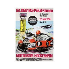 1974 original poster for the International DMV Mai-Pokal-Rennen Hockenheim
