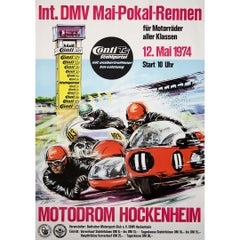 1974 original poster for the International DMV Mai-Pokal-Rennen Hockenheim