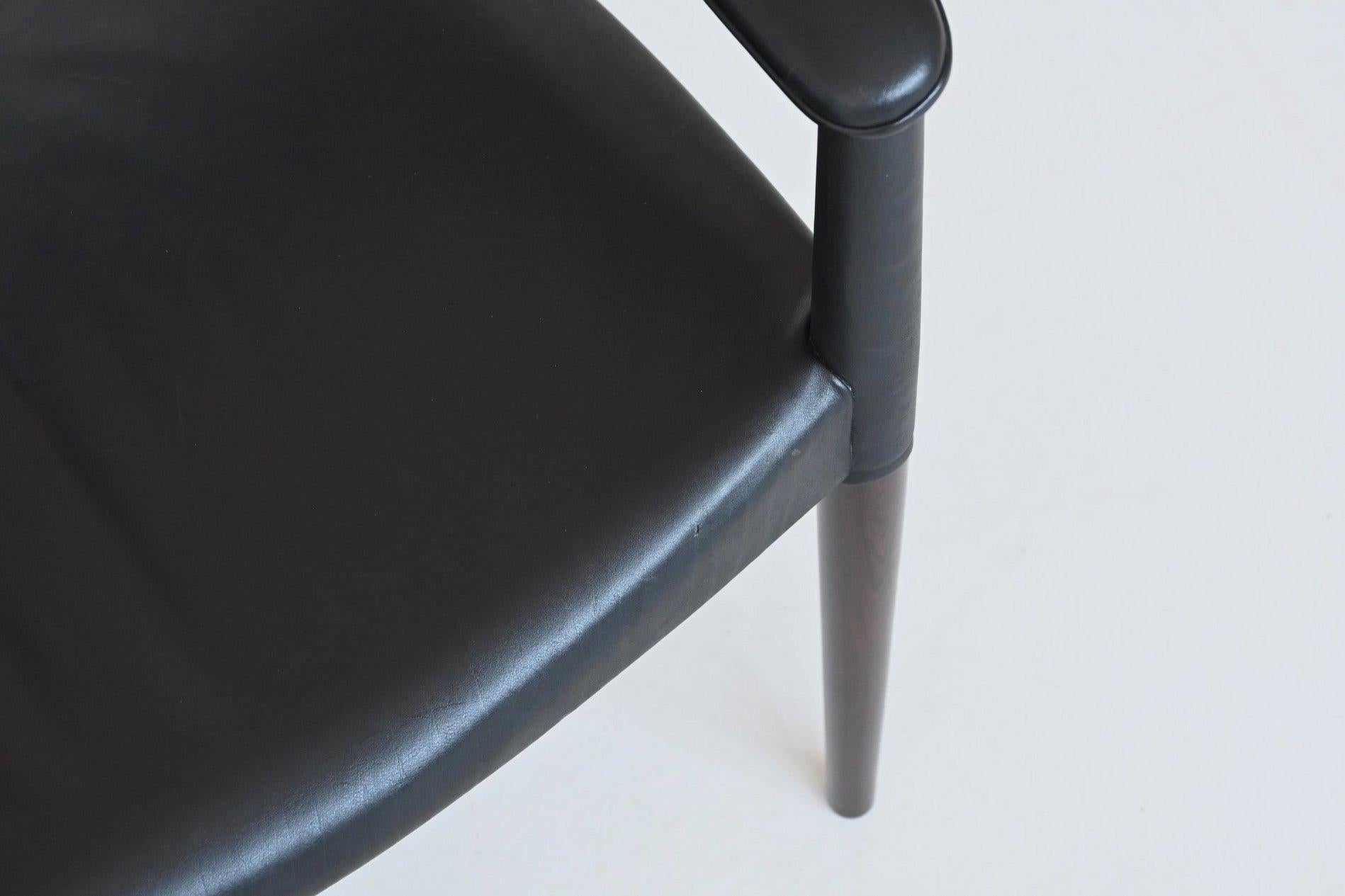 E. Larsen & A. Bender Fauteuil Madsen en palissandre Willy Beck Danemark 1949 en vente 3