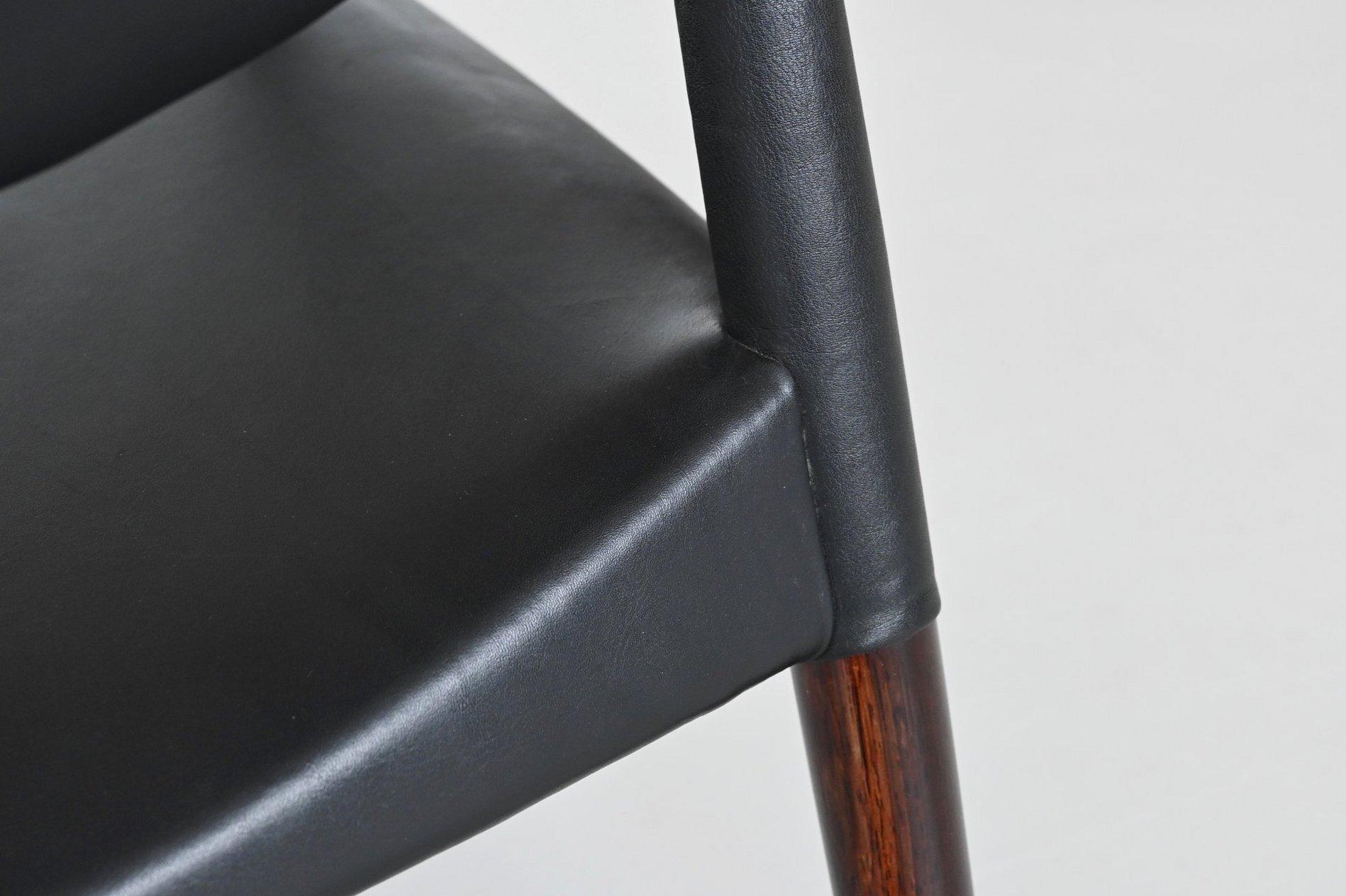 E. Larsen & A. Bender Fauteuil Madsen en palissandre Willy Beck Danemark 1949 en vente 6
