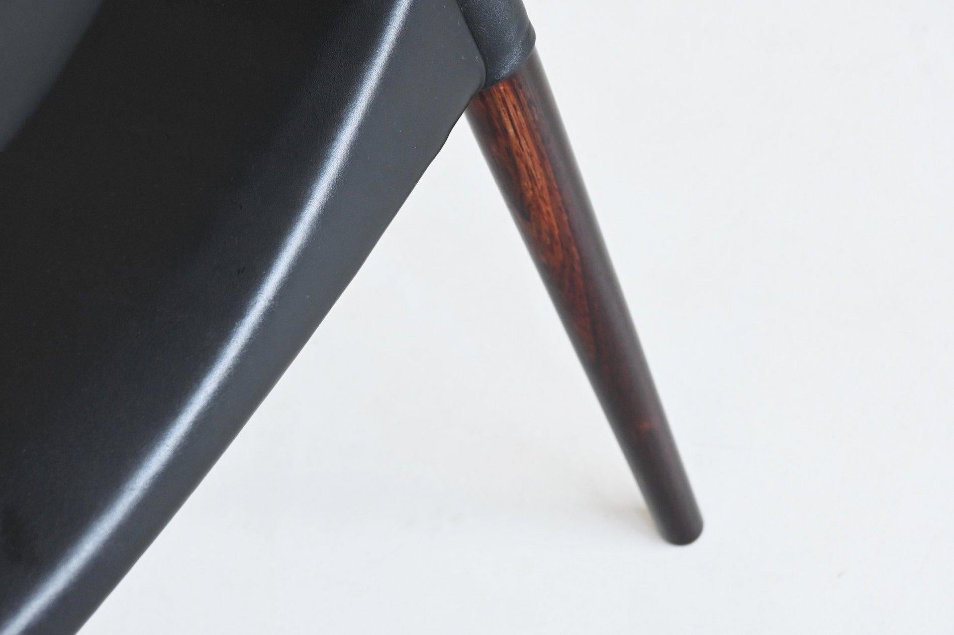 E. Larsen & A. Bender Fauteuil Madsen en palissandre Willy Beck Danemark 1949 en vente 8