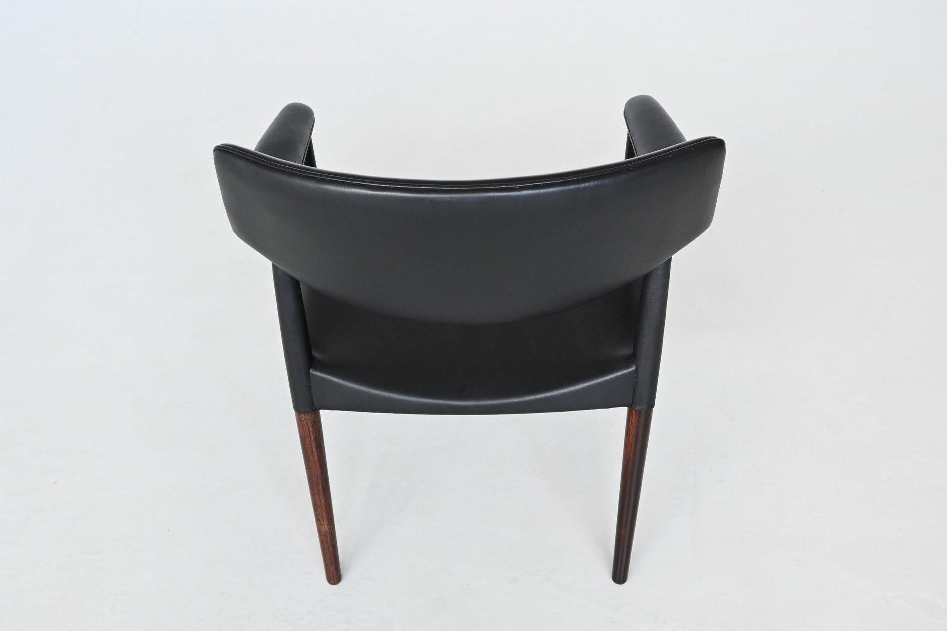 E. Larsen & A. Bender Fauteuil Madsen en palissandre Willy Beck Danemark 1949 en vente 10