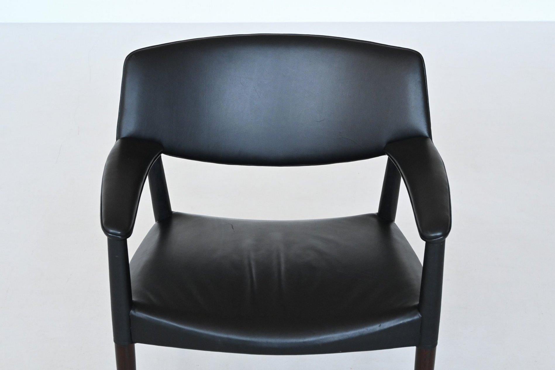E. Larsen & A. Bender Fauteuil Madsen en palissandre Willy Beck Danemark 1949 en vente 1