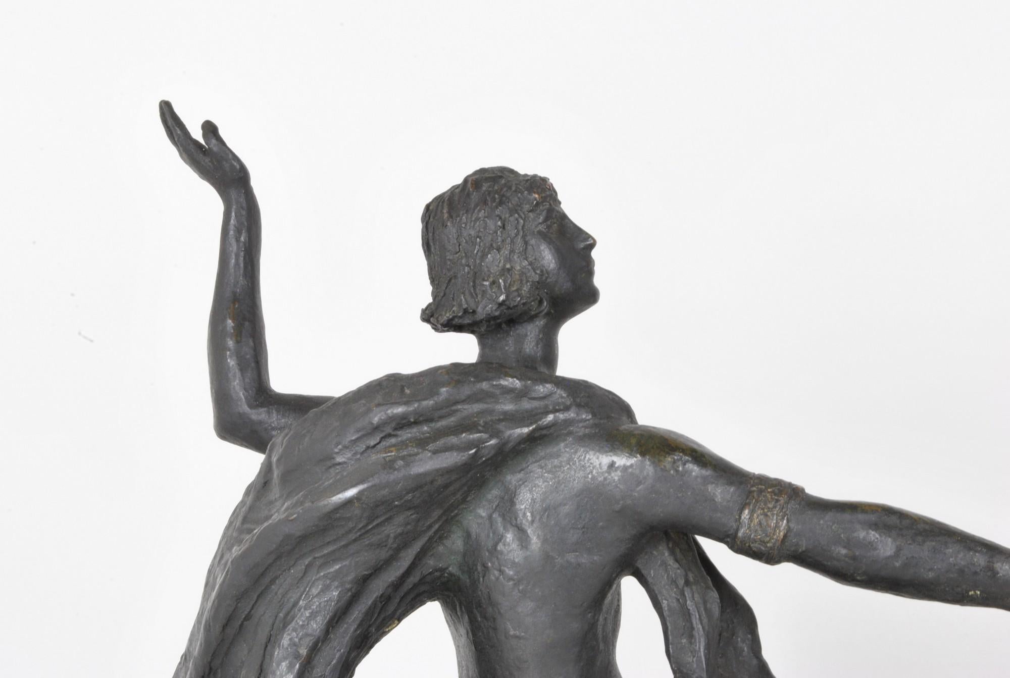 French E l'Hoest, Archery, Orientalist Bronze Signed, XIXth Century For Sale
