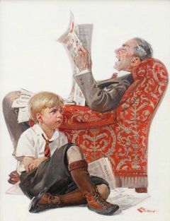 Antique Stealing The Funnies, Collier's Magazine Cover, 1923