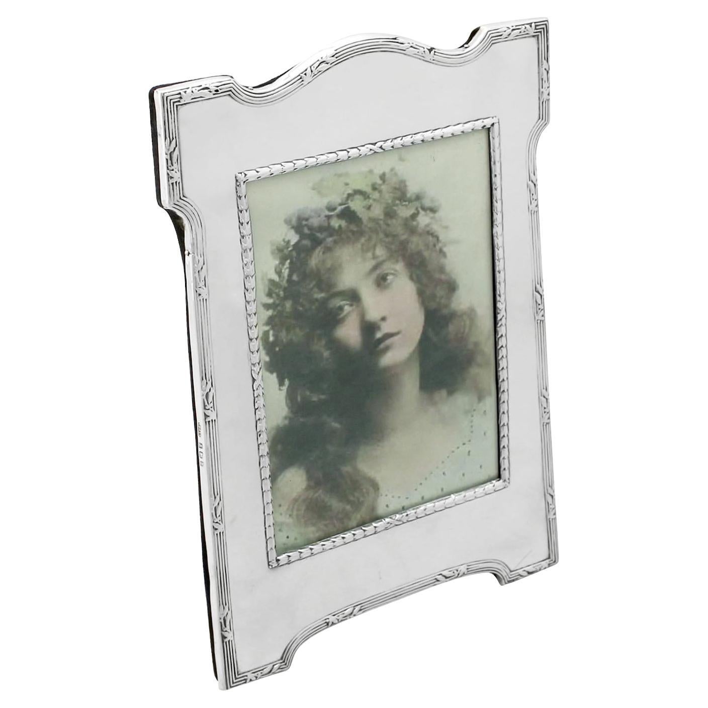 E. Mander & Son Antique Edwardian Sterling Silver Photograph Frame