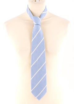 E. Marinella Blue Striped Cashmere Tie