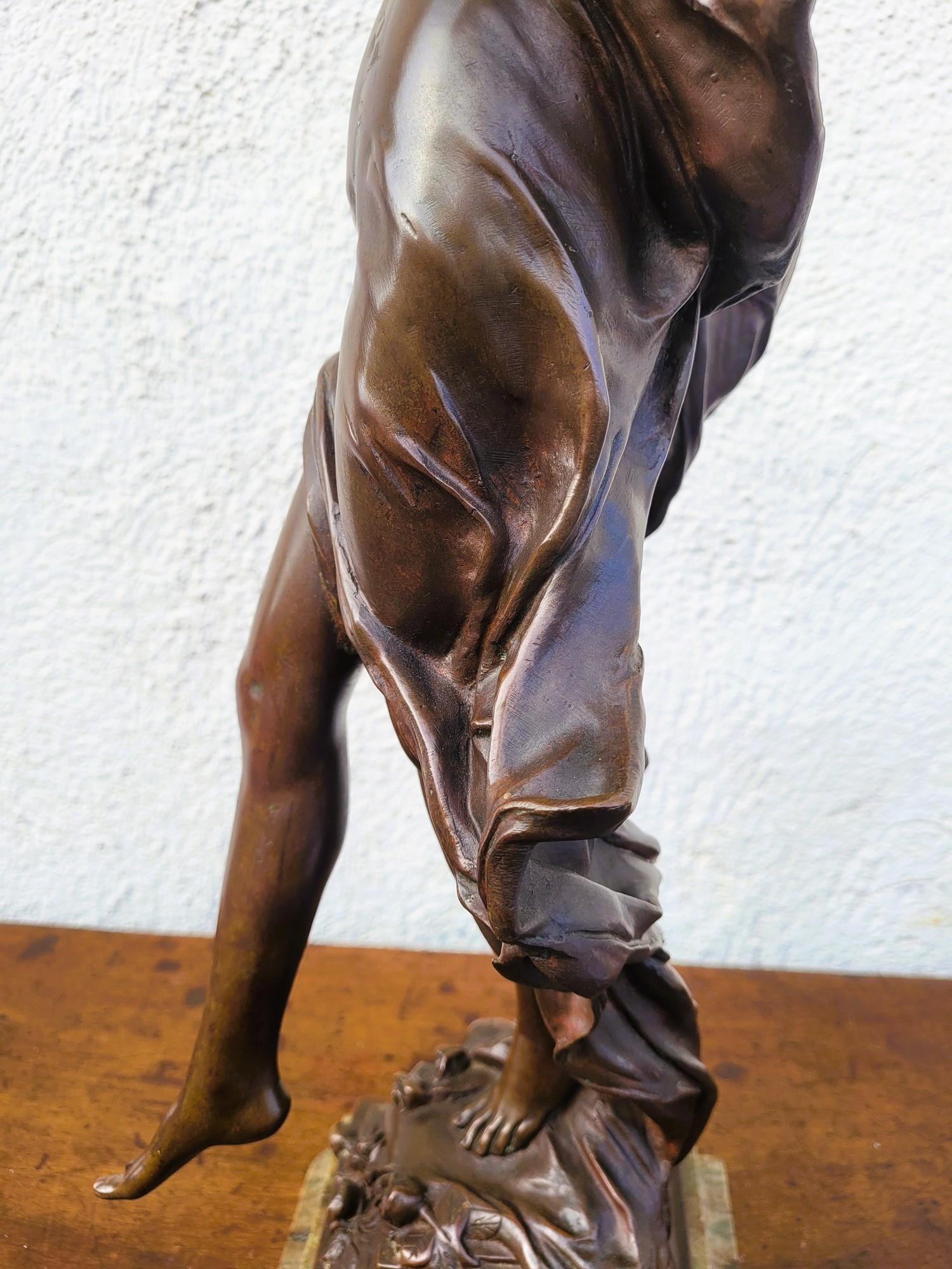 E Marioton, Pompeian Dancer, Signed Bronze, Late 19th Early 20th Century For Sale 6