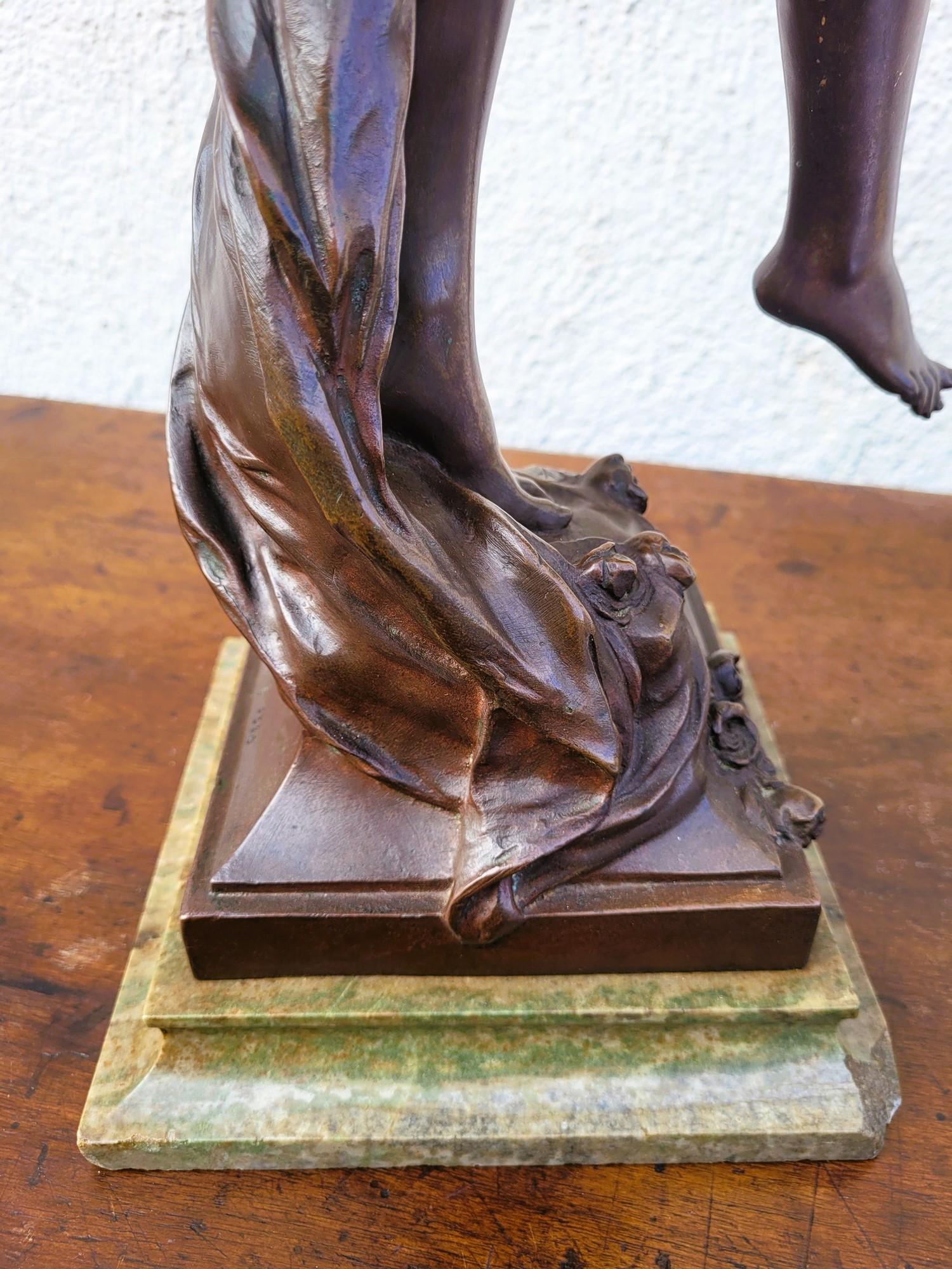 E Marioton, Pompeian Dancer, Signed Bronze, Late 19th Early 20th Century For Sale 12