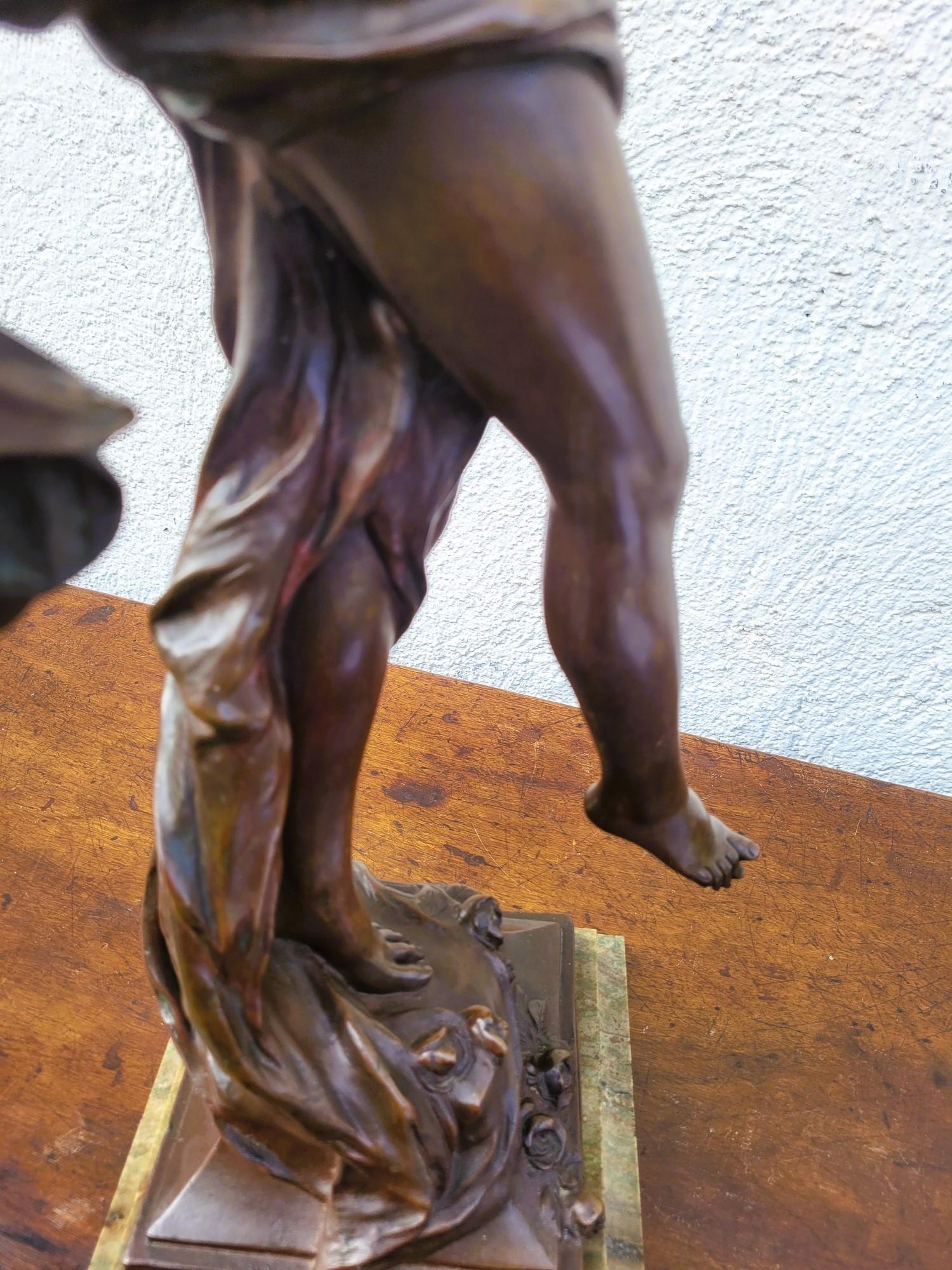 E Marioton, Pompeian Dancer, Signed Bronze, Late 19th Early 20th Century For Sale 13