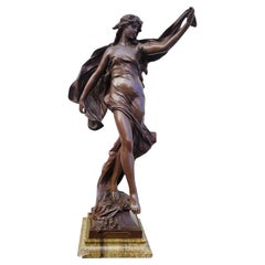 E Marioton, Pompeian Dancer, Signed Bronze, Late 19th Early 20th Century