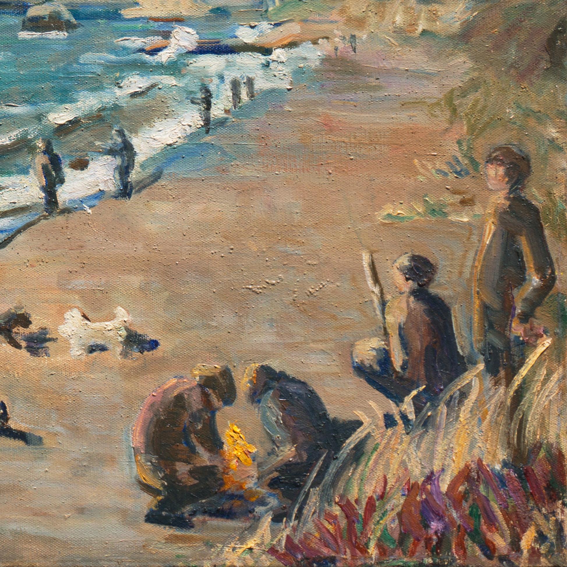 'El puente Golden Gate', Paisaje modernista al óleo de la Bahía de San Francisco, Hobo 1