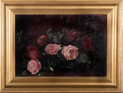 E. McQueen - 1983 Oil, Pink Roses