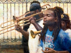 New Orleans Jazz II  Ei  Tempera  9 x 12  Porträtfotografie Finalist   PSA Jazz Musik