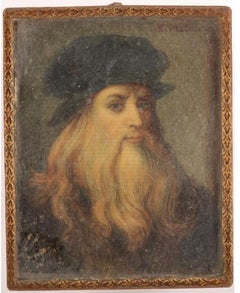 Leonardo da Vinci, Fine Florentine Miniature Portrait
