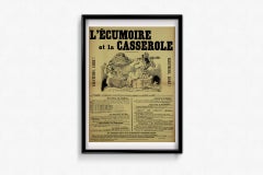 Circa 1908 political poster, illustrated by E. Millo L'écumoire et la casserole