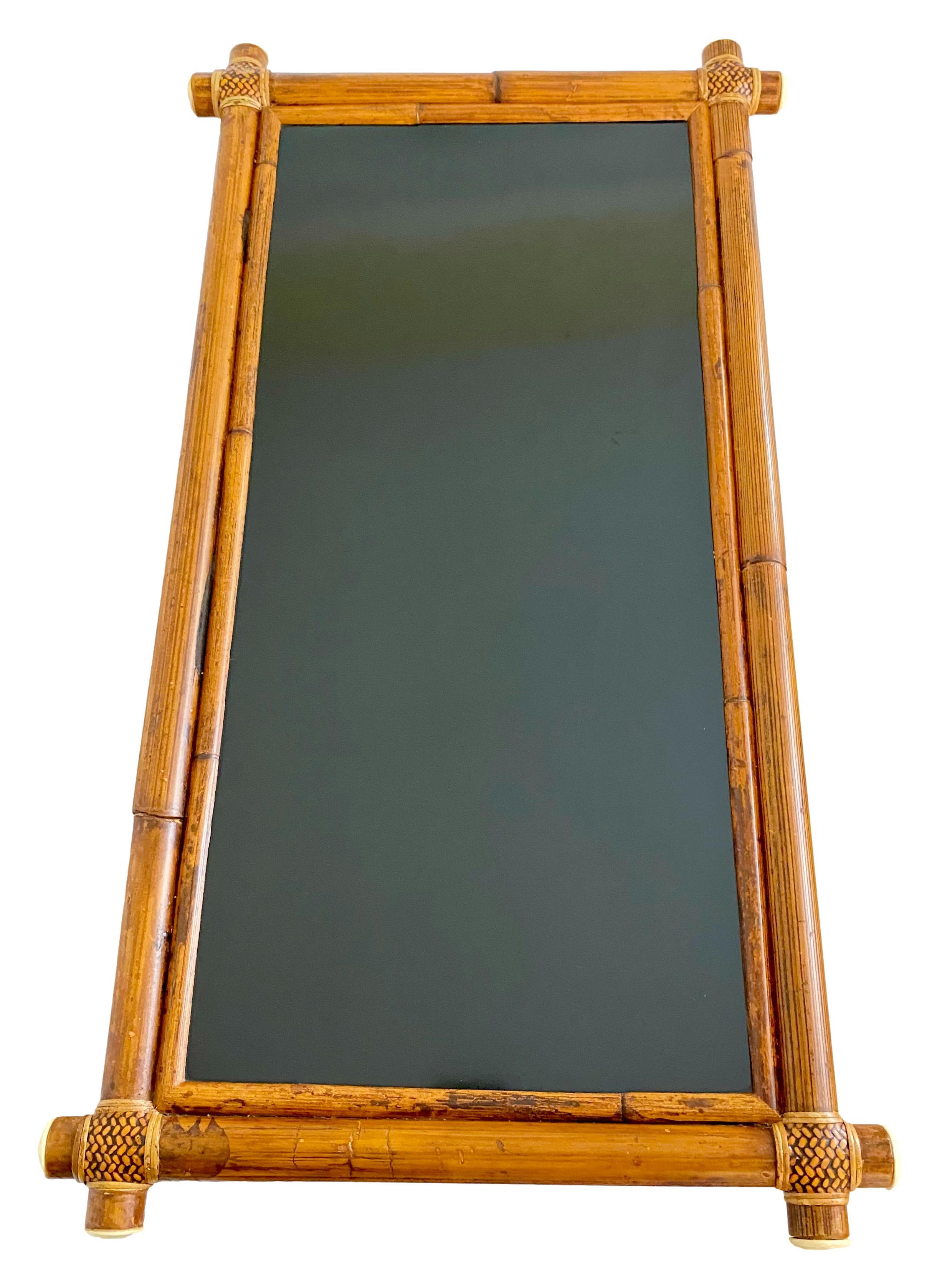 E. Murio Rattan & Lacquer Bookcase Display Cabinet In Good Condition In Harlingen, TX