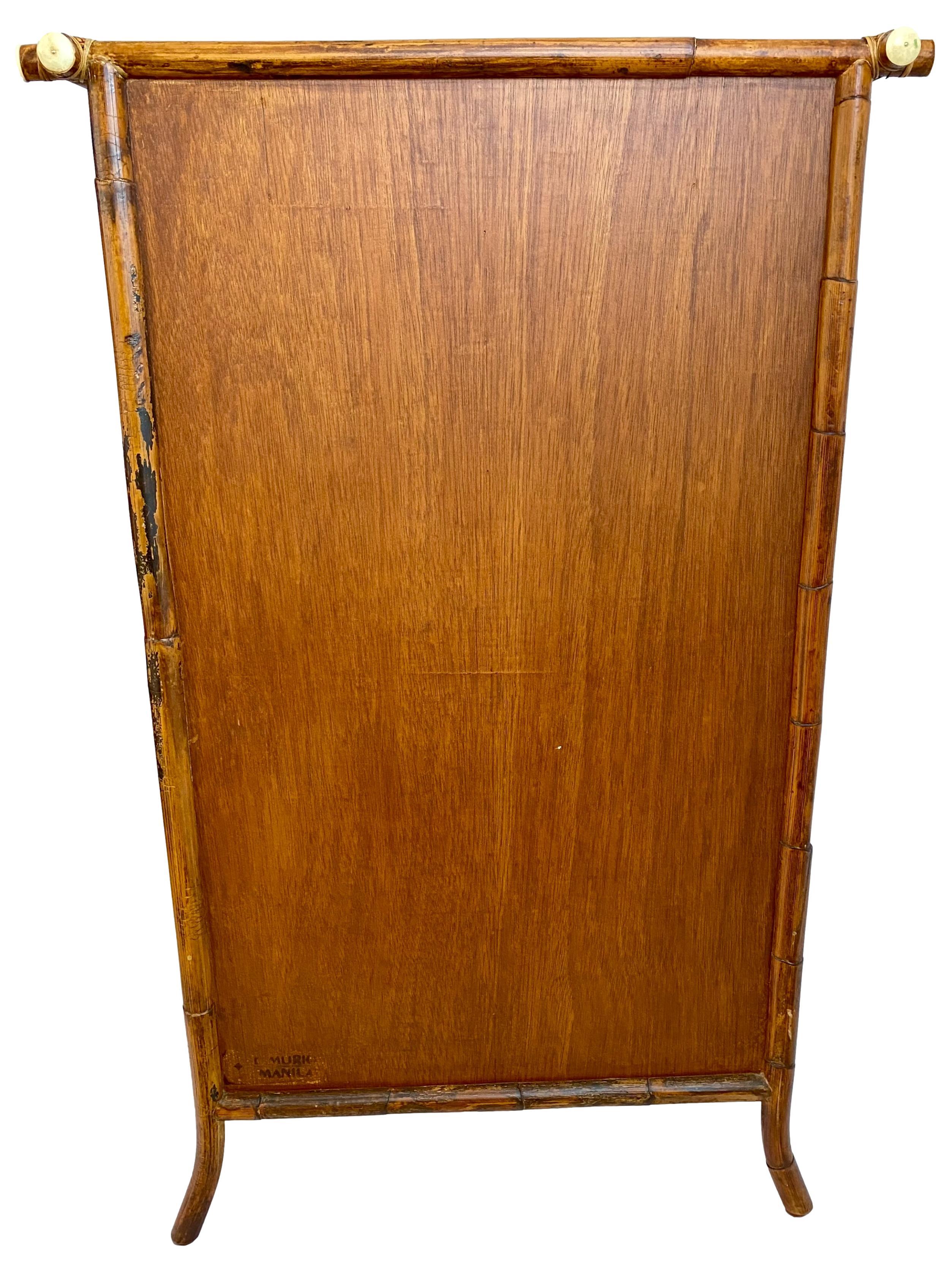 E. Murio Rattan & Lacquer Bookcase Display Cabinet 1