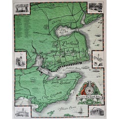 Original poster made in the 1950's of the Greater Portland Maine