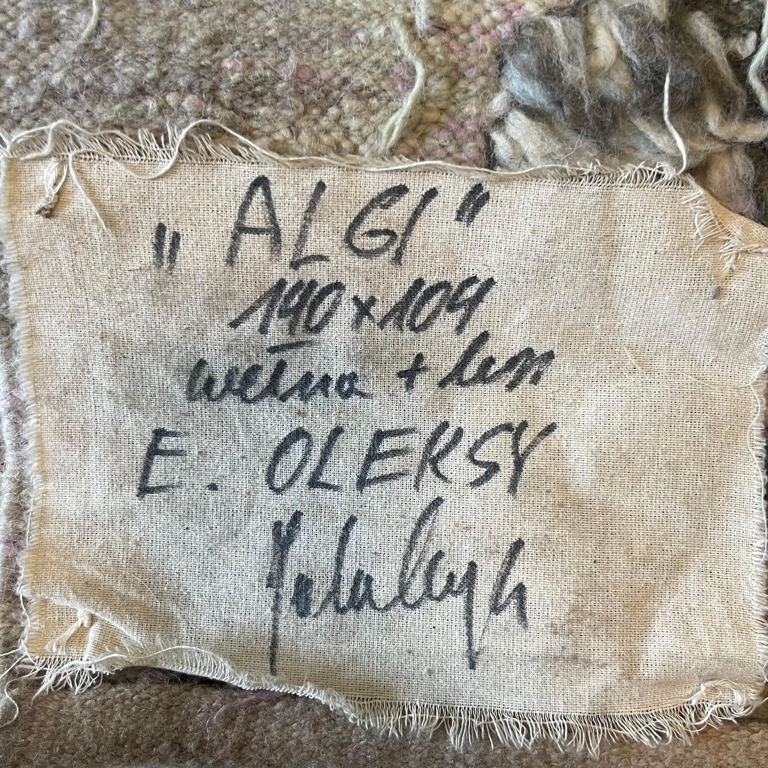 E Olesky Tapestry Wall Hanging of Seaweed and Fish circa 1950 In Good Condition For Sale In CA, CA