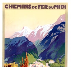 Originale Paul E. Champeix Le strade ferrate del Midi Eaux-Bonnes 1920s–1933