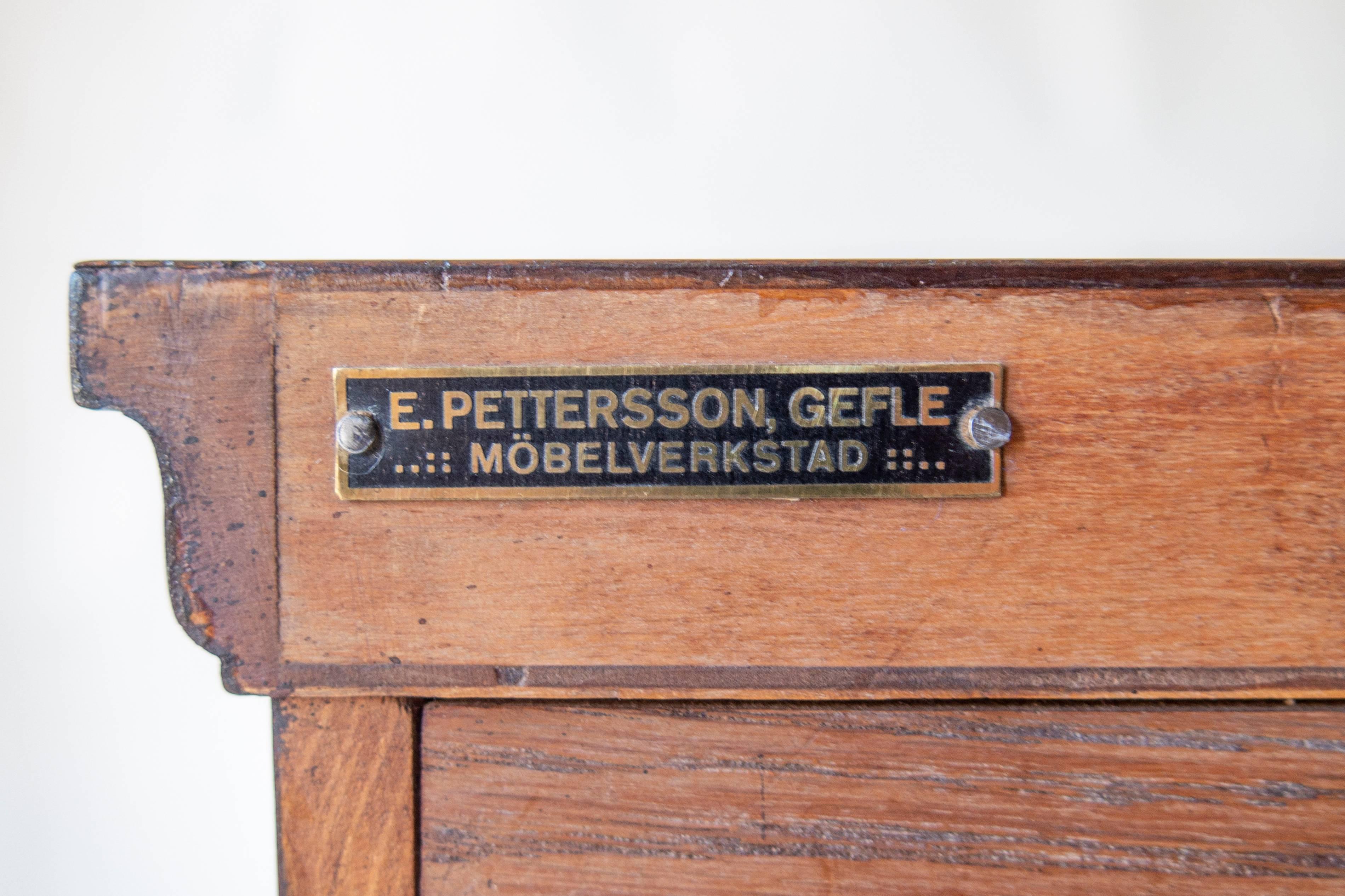 E. Pettersson, Rare Swedish Grace Period Quilted Birch Cabinet on Stand 2