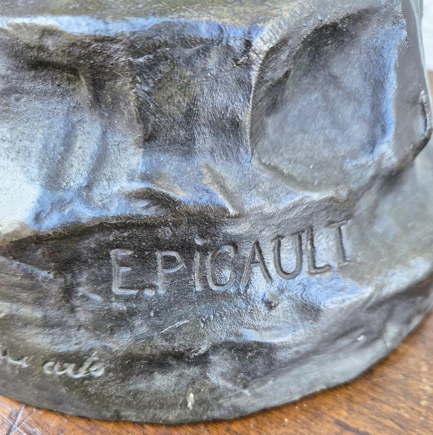 E Picault, Persée ou la naissance de Pegasus, sculpture signée, fin du 19e siècle en vente 6