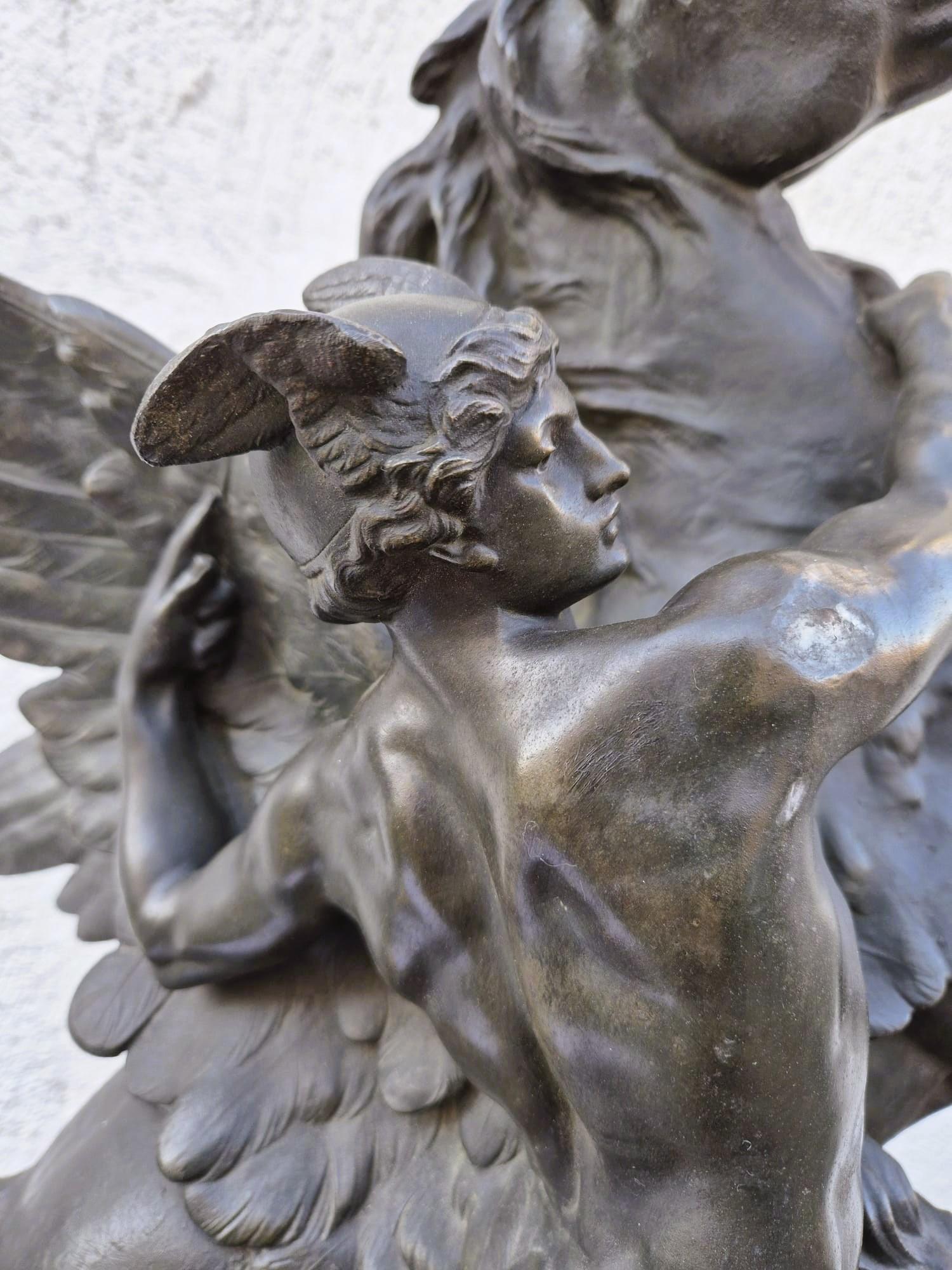 E Picault, Persée ou la naissance de Pegasus, sculpture signée, fin du 19e siècle en vente 11