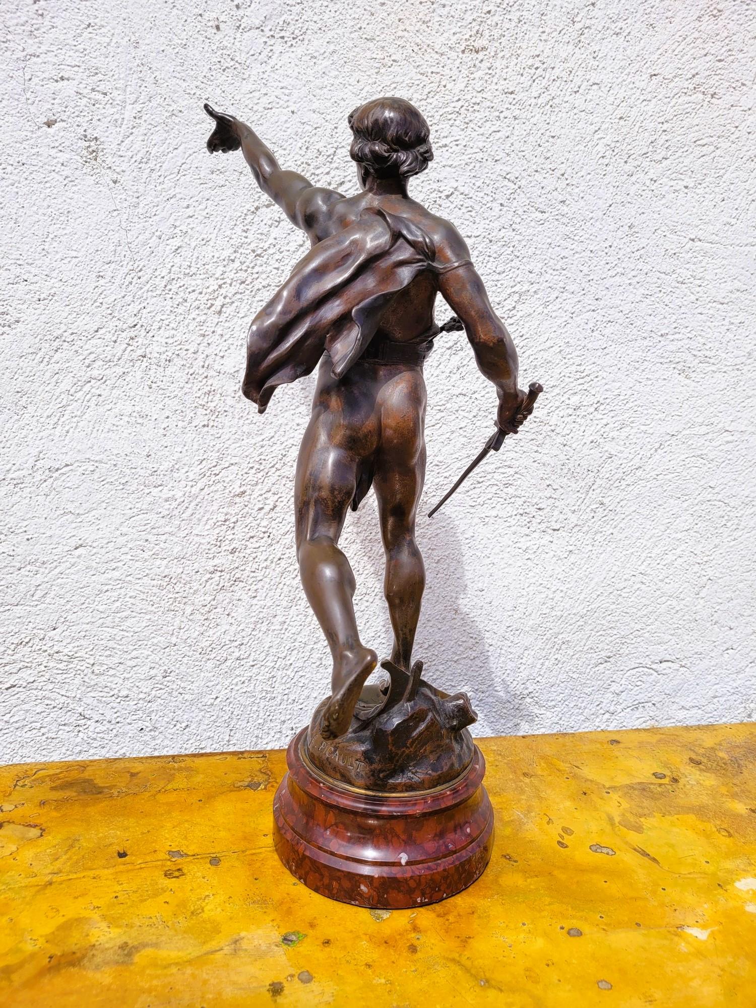 Napoleone III E Picault, Vittoria, scultura in bronzo, fine XIX secolo in vendita