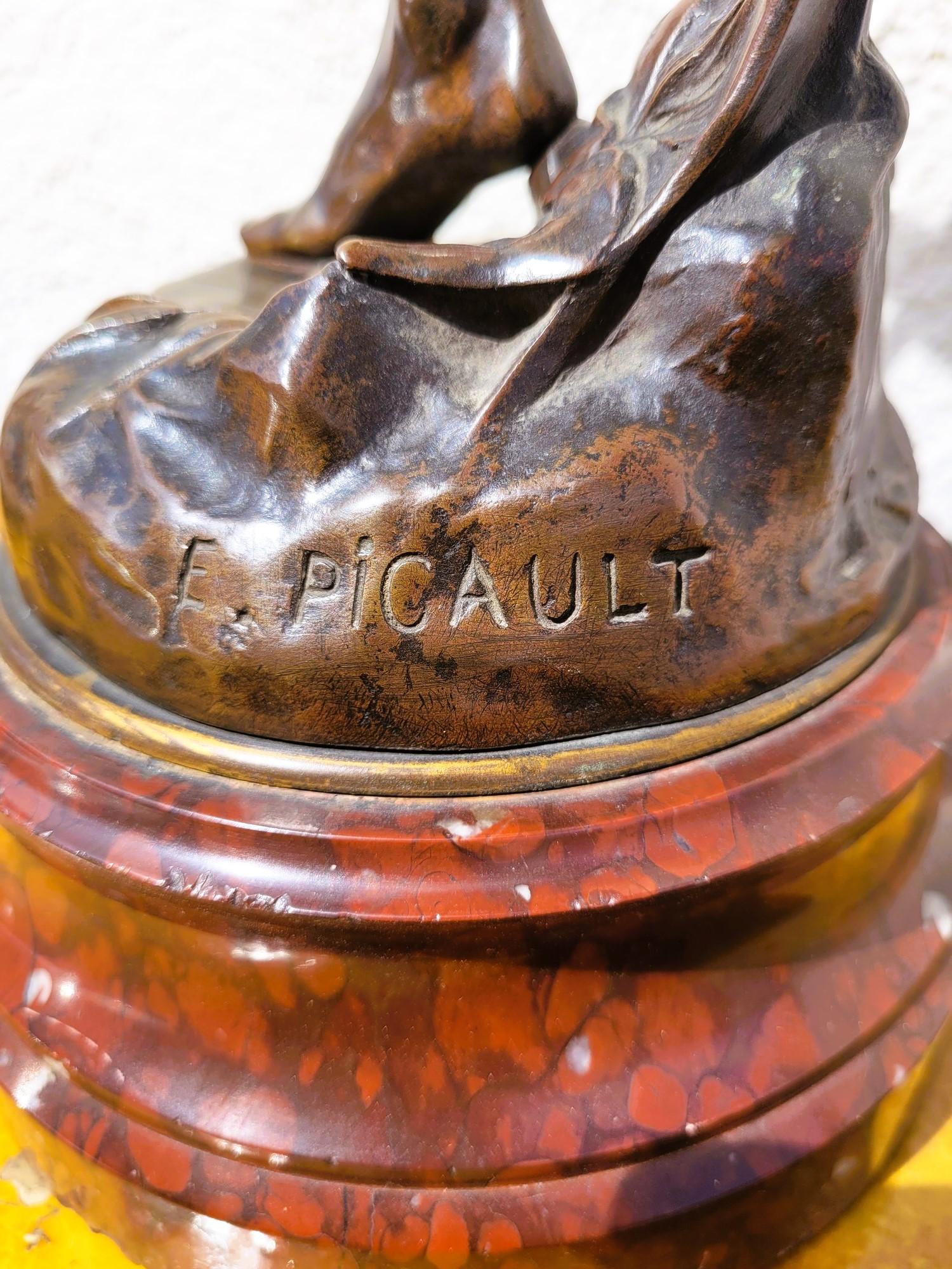 Bronzo E Picault, Vittoria, scultura in bronzo, fine XIX secolo in vendita