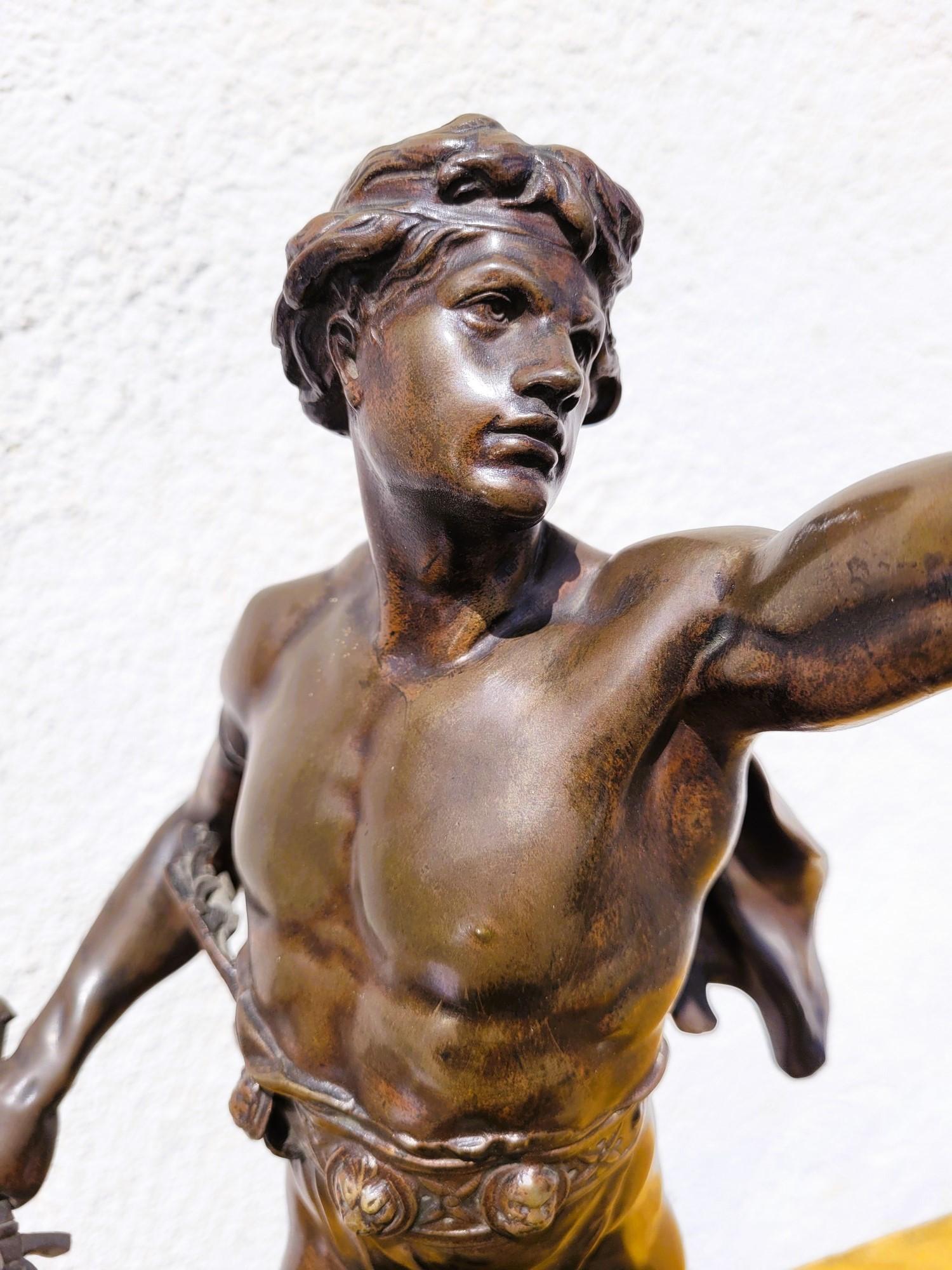 E Picault, Vittoria, scultura in bronzo, fine XIX secolo in vendita 3