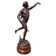E Picault, Vittoria, scultura in bronzo, fine XIX secolo
