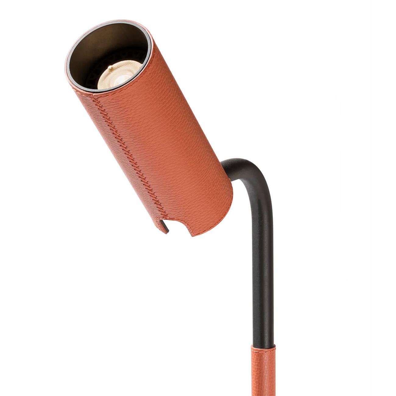 Hand-Crafted E-Reader Orange Floor Lamp For Sale