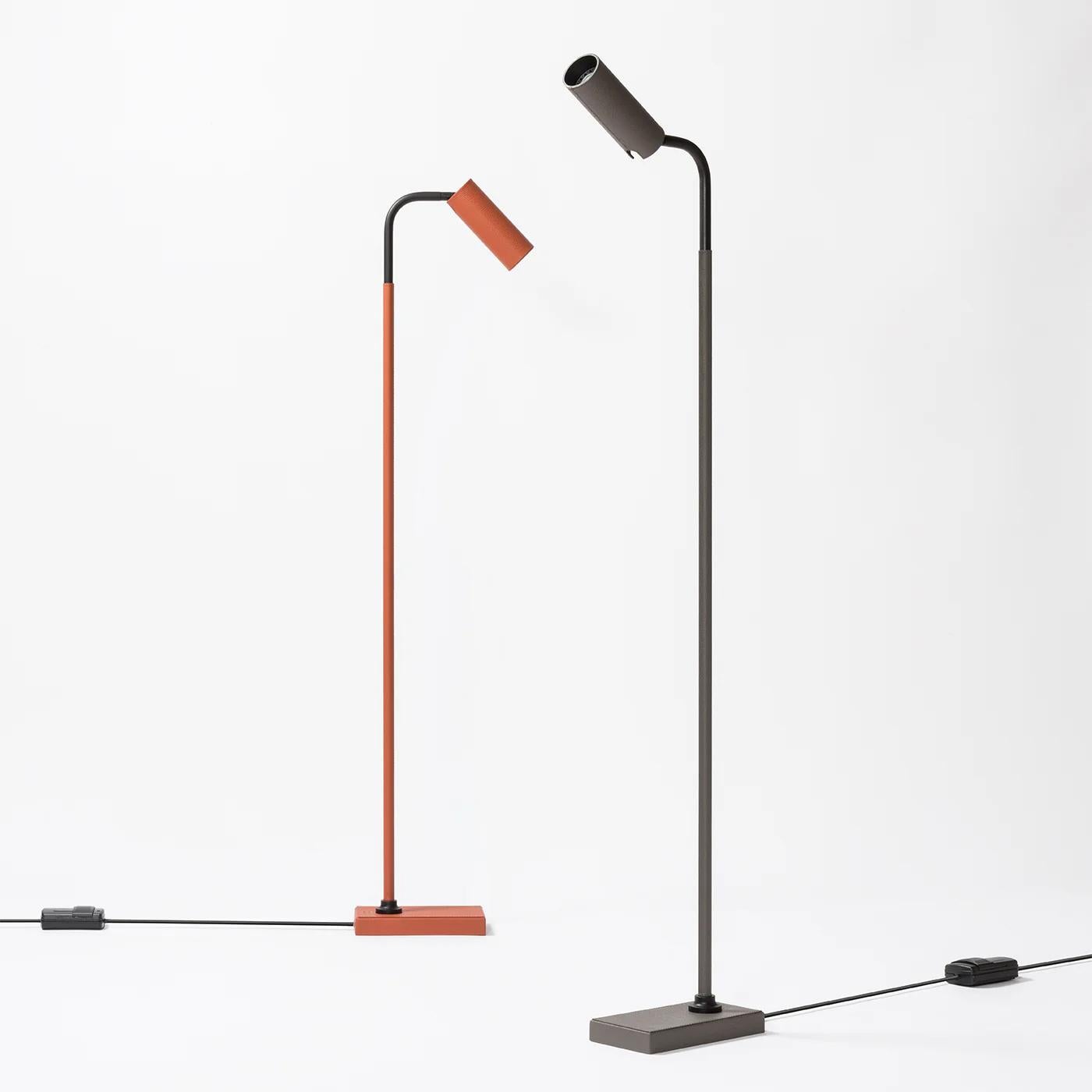 Contemporary E-Reader Orange Floor Lamp For Sale