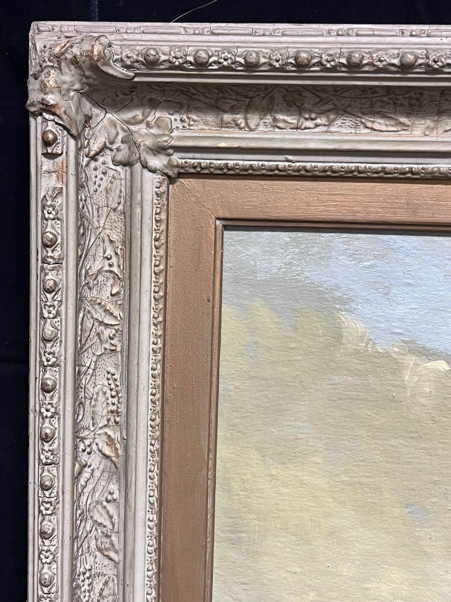 Chasse équestre au renard
Une banque irlandaise
Signé par E. Rees-Davies (britannique, voir étiquette au verso)
Peinture à l'huile sur carton, encadrée
Encadré : 22 x 28 pouces
Tableau : 17 x 23 pouces
Condit : La peinture est en excellent état,