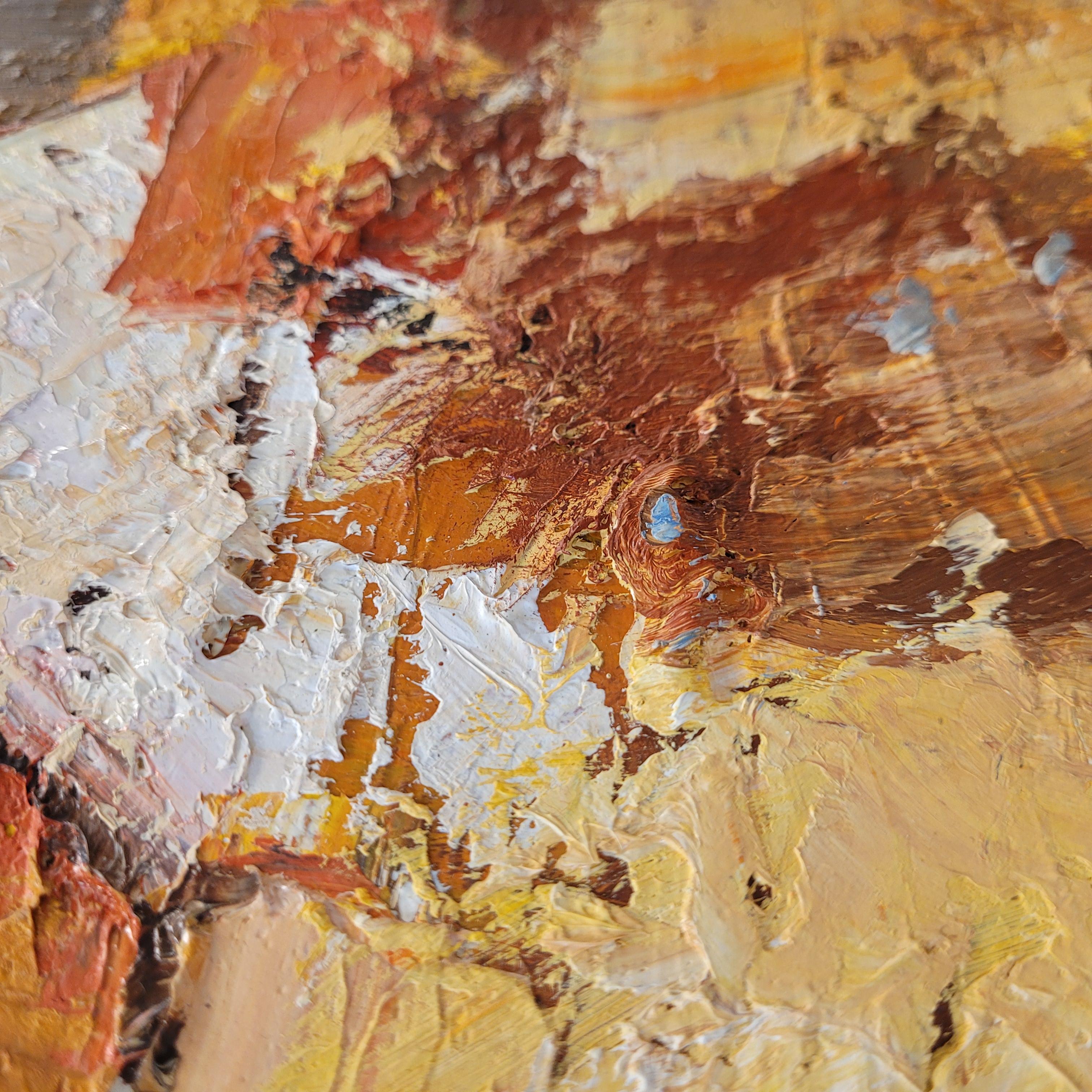 Öl auf Leinwand Französischer Expressionist Elsässisches Dorf von E. Ritter Frankreich im Angebot 13